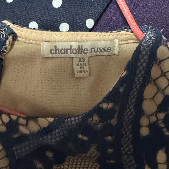 Charlotte Russe Beautiful Dark Blue multi layer lace Dress - Picture 4 of 4